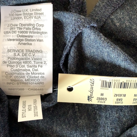 Madewell Whisper Cotton V-Neck Pocket Tee shirt - Picture 3 of 3